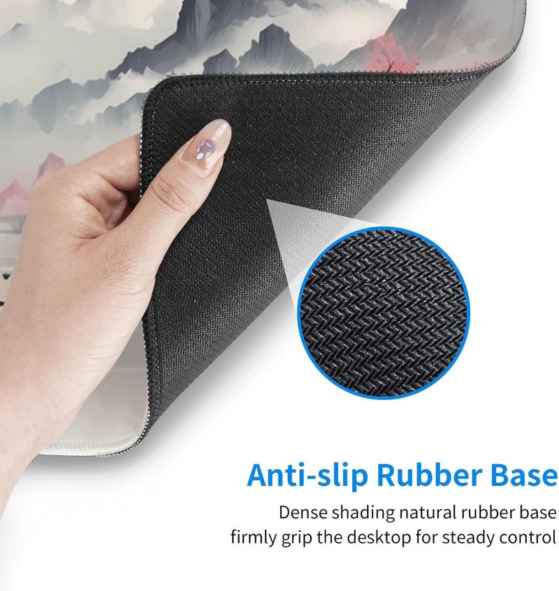 Brecoy Gaming Mouse Pad Desk Pad,Extended Big Mouse Pad,31.5x11.8 Inch Long Computer Keyboard Mouse Mat Mousepad with 3mm Non-Slip Base and Stitched Edge for Gaming and Office - Image 5